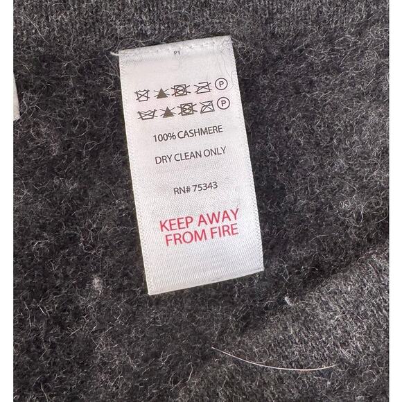 Max Studio Large 2 Ply Cashmere Gray Joggers - Picture 6 of 8